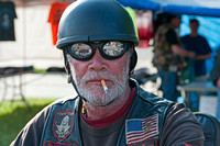 Cyclist heading to Rolling Thunder, Memorial Day, 2012